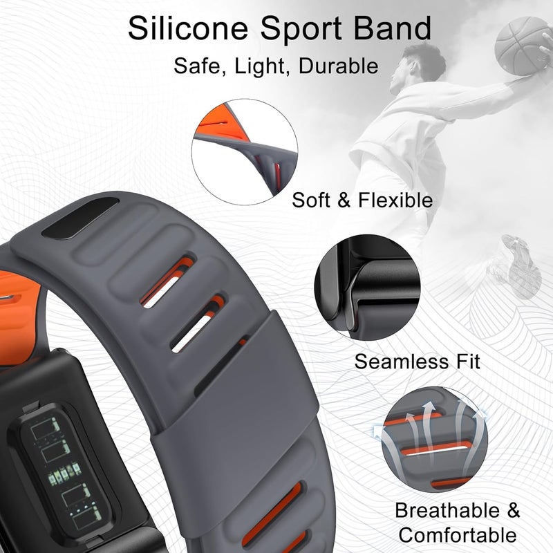 surundo Silicone Sport Band Compatible with Whoop 4.0 Band Strap Men Women, Soft Breathable Sport Adjustable Waterproof Replacement Wristbands Straps for Whoop 4.0 Bands - Image 2
